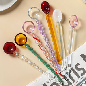 Cute Candy Series Colored Glass Spoon